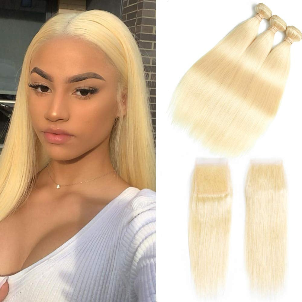613-Blonde-Straight-Hair-Bundles-With-Closure-613-Platinum-Blonde-Human-Hair-3-Bundles-With-Lace-Closure-Remy-Extension-Can-Be-Dyed