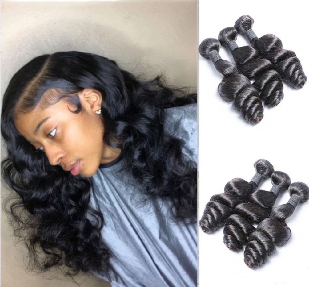 Brazilian-virgin-hair-loose-wave-hair-3-bundles-deal-100%-human-hair-no-tangle-no-shedding - 1