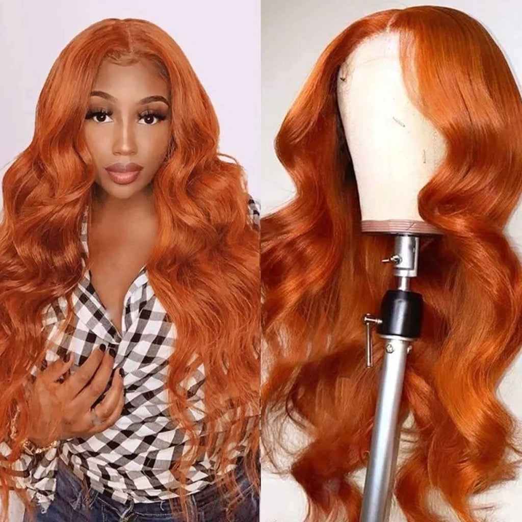 Orange-Ginger-Body-Wave-Lace-Front-Wig-Colored-Human-Hair-Wigs-for-Women-13x4-Transparent-Lace-Front-Fall-Hair-Color-Wigs-with-Baby-Hairs